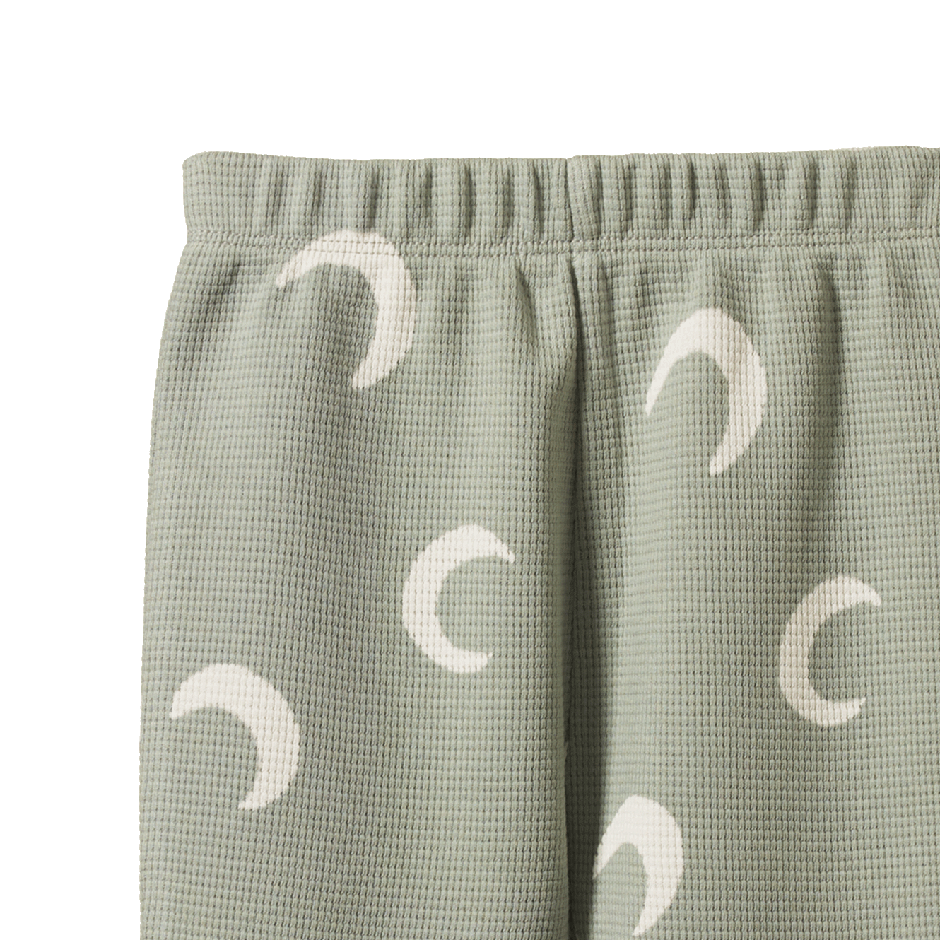 2PC LONG SLEEVE WAFFLE PYJAMAS | Crescent Print-Extra Img - 3