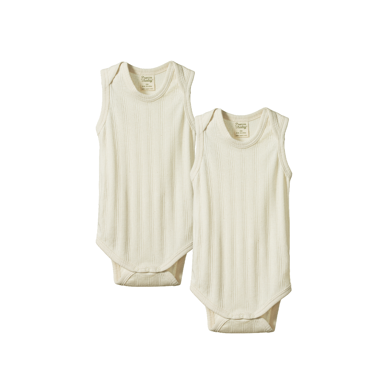 2 PACK DERBY BODYSUIT SINGLET | Natural-Web-front