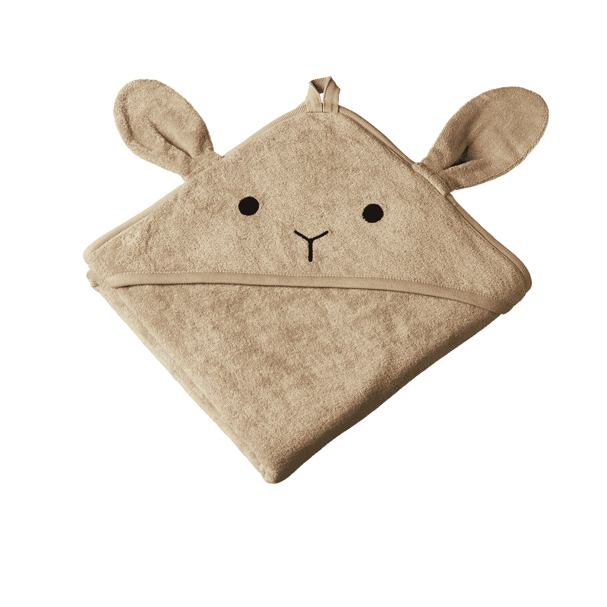 BUNNY HOODED TOWEL | Nougat-Web-front