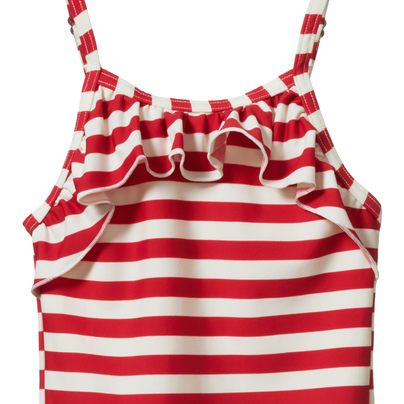 FRILL SWIMSUIT | Red Sea Stripe-Extra Img - 2