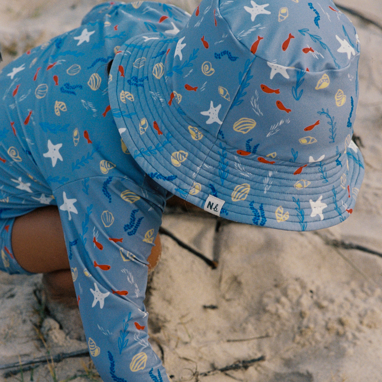 ONE PIECE BATHING TRUNKS | Blue Snorkel Print-Extra Img - 3