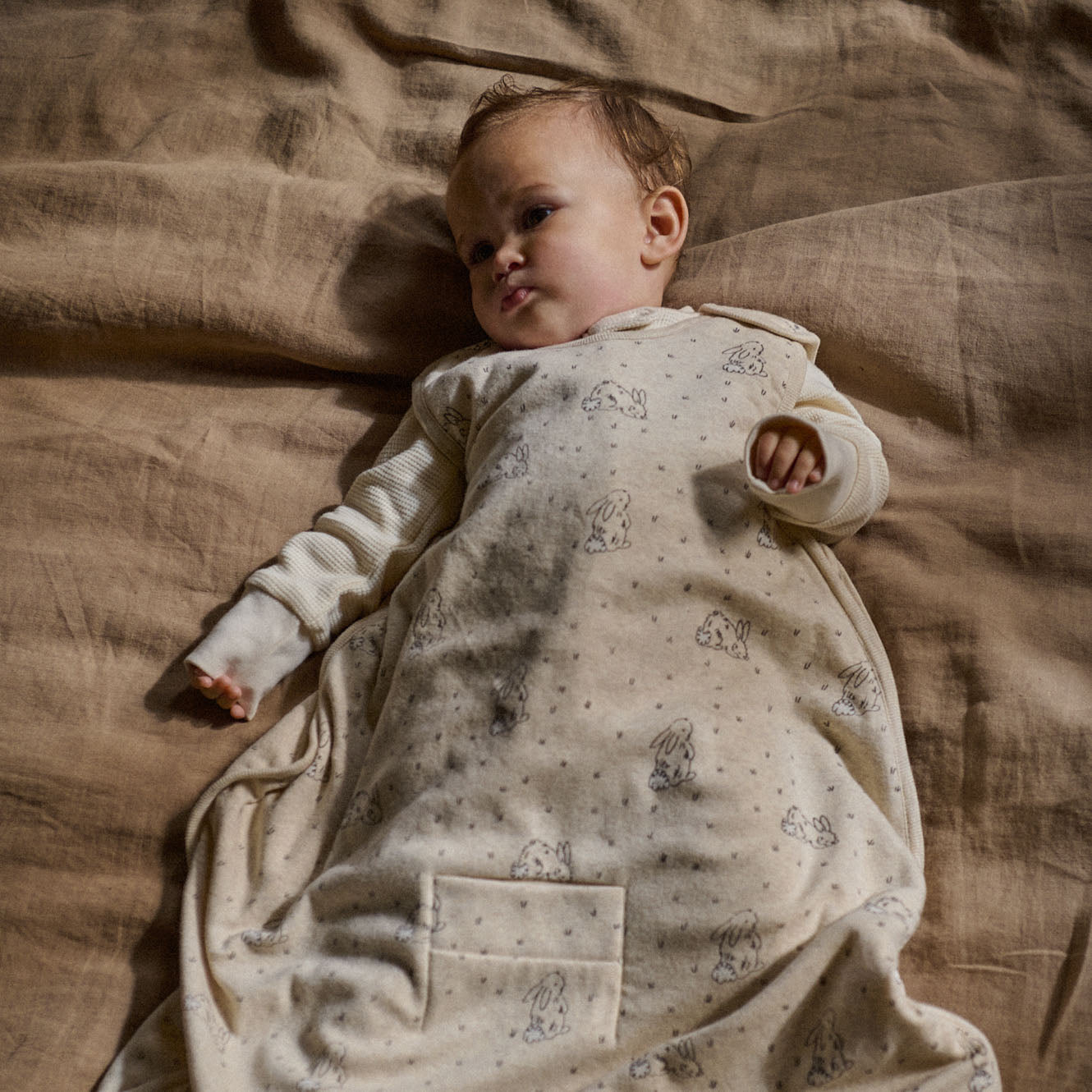 ORGANIC COTTON & MERINO SLEEPING BAG | Bramble Burrow Sleep Print-Web-hover