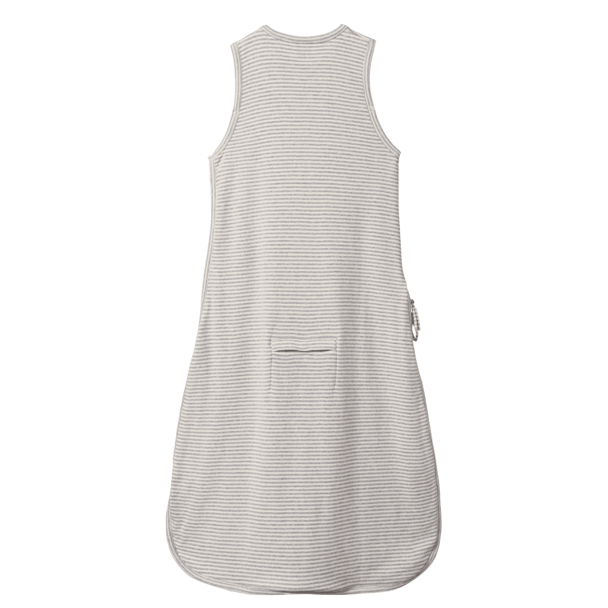ORGANIC COTTON & MERINO SLEEPING BAG | Grey Marl Stripe-Web-hover