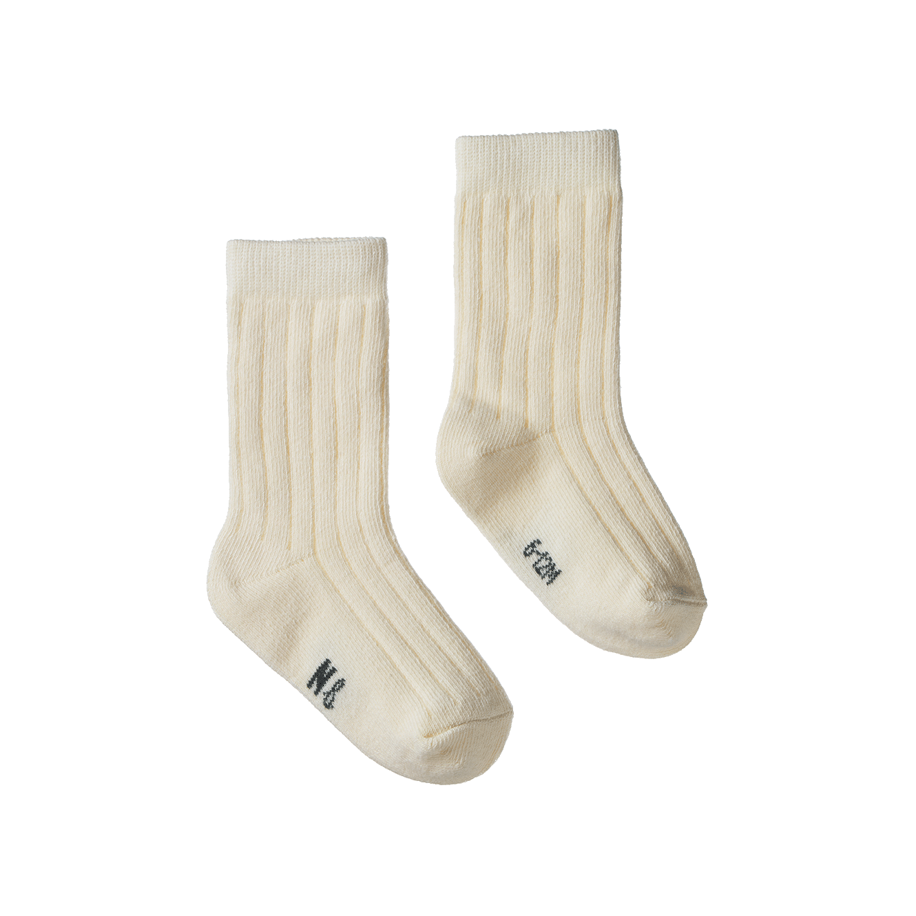 ORGANIC COTTON RIB SOCKS | Natural-Web-front