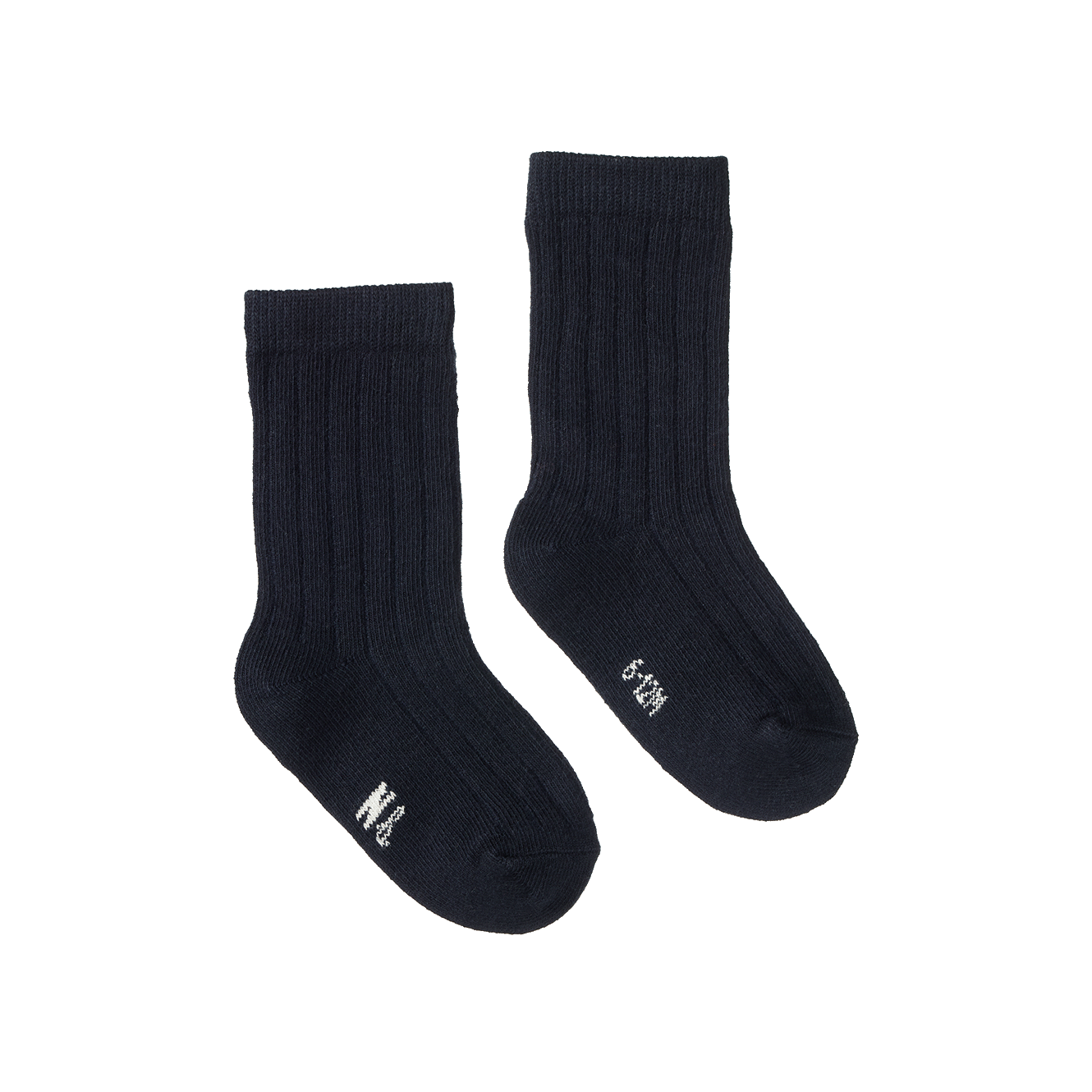 ORGANIC COTTON RIB SOCKS | Navy-Web-front