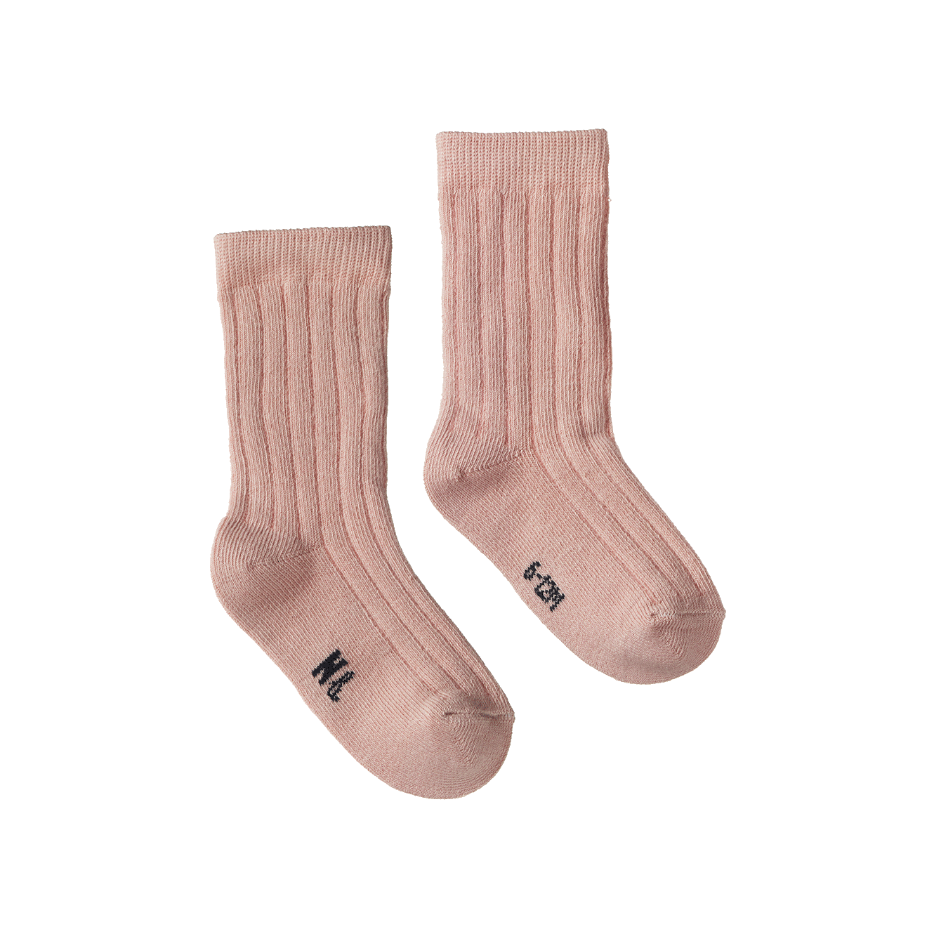 ORGANIC COTTON RIB SOCKS | Rose Bud-Web-front