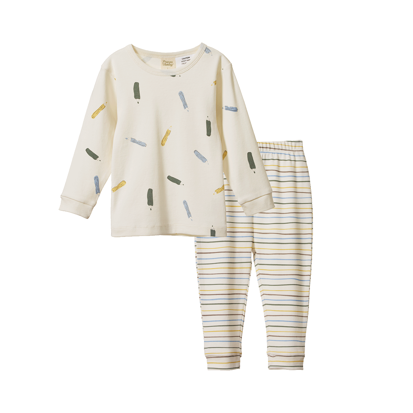 2PC LONG SLEEVE PYJAMAS | Pencil Stripes-Web-front