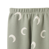 2PC LONG SLEEVE WAFFLE PYJAMAS | Crescent Print-Extra Img - 3
