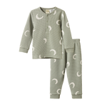 2PC LONG SLEEVE WAFFLE PYJAMAS | Crescent Print-Web-front