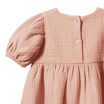 ALBERTINE DRESS MUSLIN | Rose Dust-Extra Img - 3