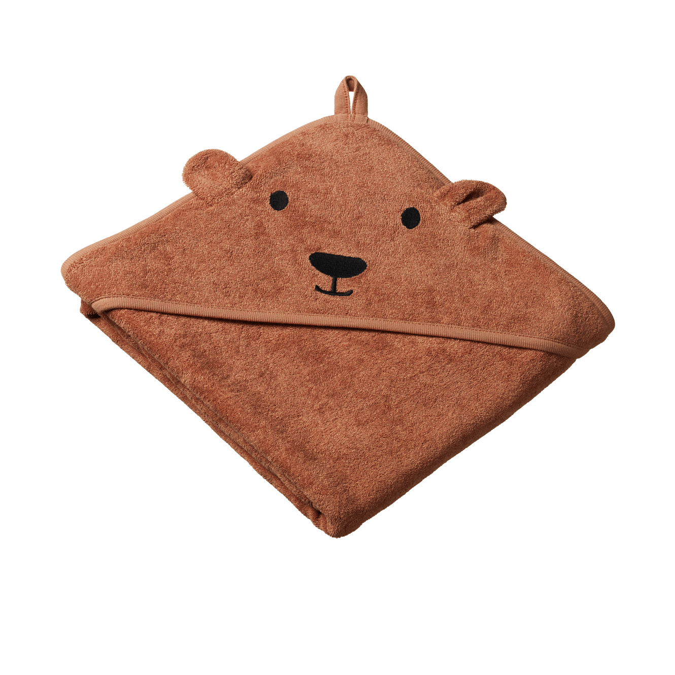 BEAR HOODED TOWEL | Hazelnut-Web-front