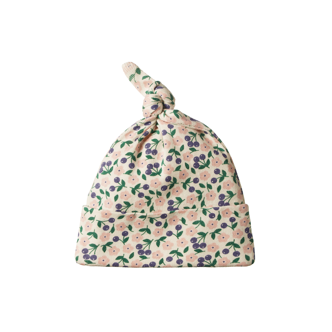 COTTON KNOTTED BEANIE | Briarwood Print-Web-front