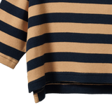 TURTLE NECK | Navy/Caramel Stripe-Extra Img - 1