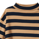 TURTLE NECK | Navy/Caramel Stripe-Extra Img - 2