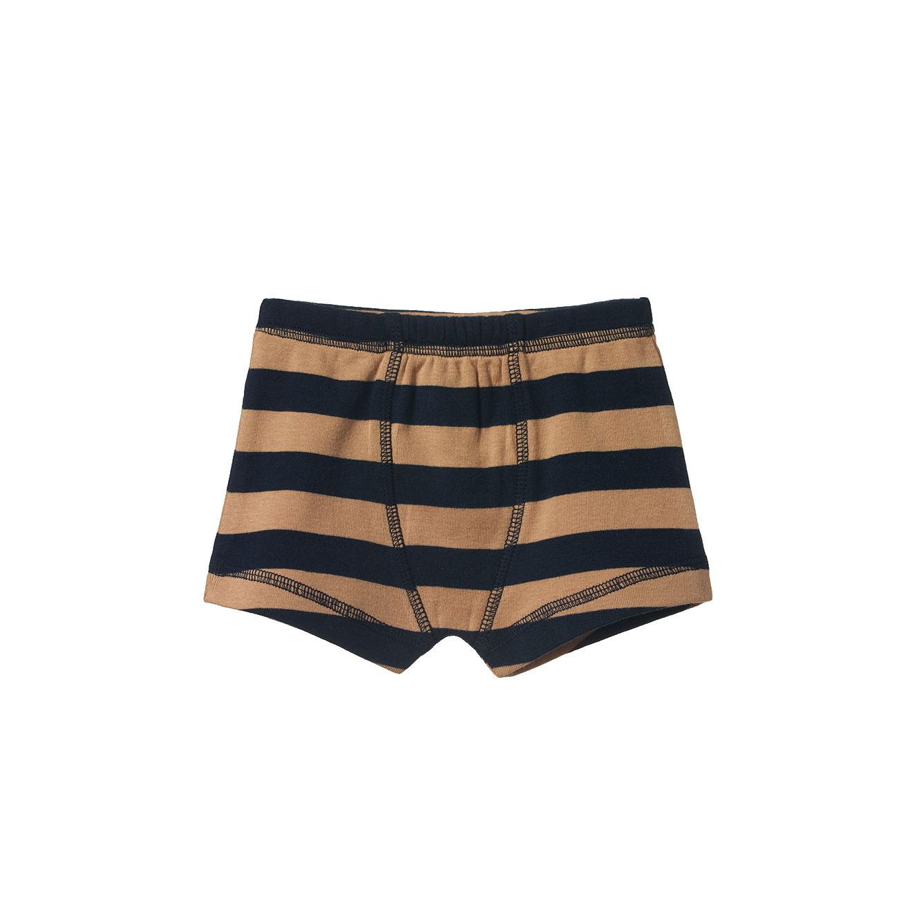 BOXER SHORTS | Navy/Caramel Stripe-Web-front