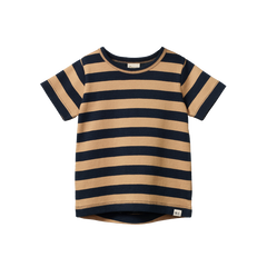RIVER TEE | Navy/Caramel Stripe-Web-front