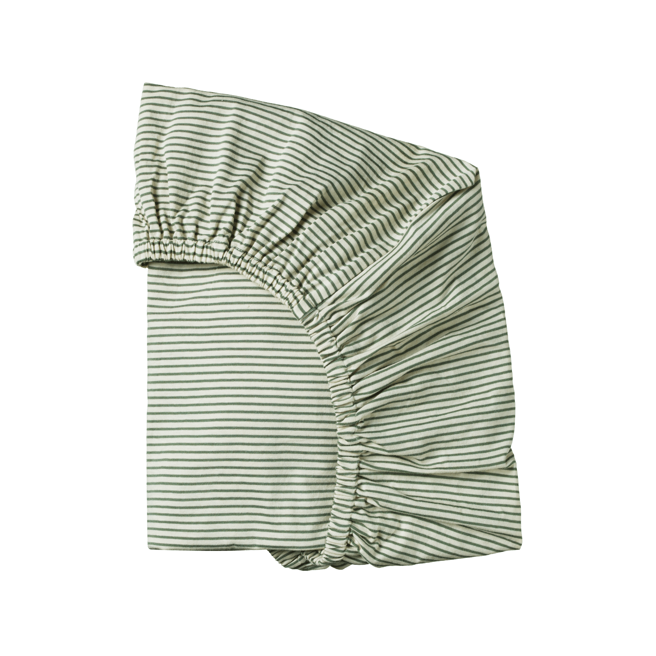 FITTED SHEET JERSEY | Nettle Pinstripe-Web-front