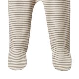 FOOTED ROMPERS | Mushroom Pinstripe-Extra Img - 1