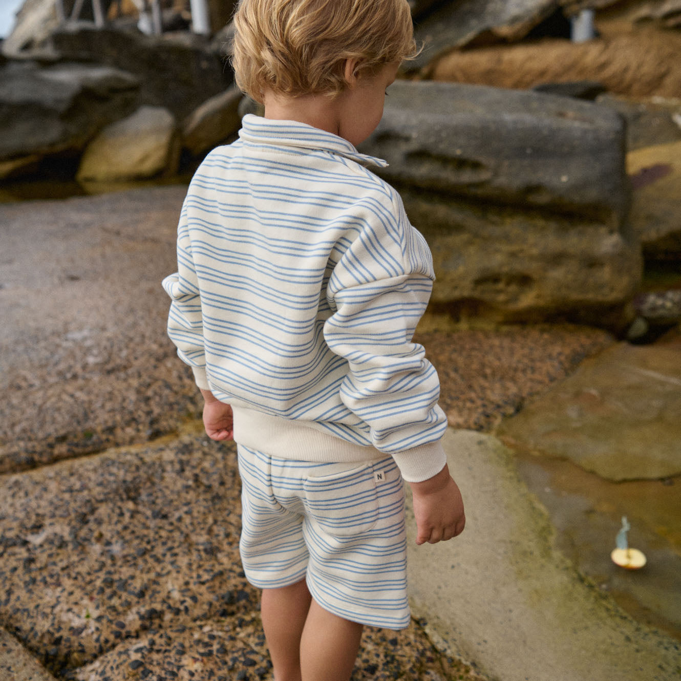 JIMMY SHORTS SWEATSHIRTING | Stripe Trio-Extra Img - 1