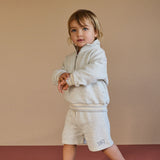 JIMMY SHORTS SWEATSHIRT KNIT | Light Grey Marl-Web-hover