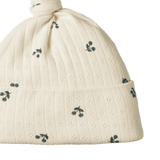 KNOTTED BEANIE POINTELLE | Winter Berry Print-Extra Img - 2