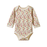 LONG SLEEVE BODYSUIT | Kitchen Garden Print-Web-front