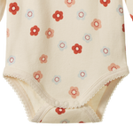 LONG SLEEVE BODYSUIT | Petite Flora Stamp Print-Extra Img - 2