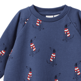 LONG SLEEVE JUNO ROMPER | Best Friend Indigo Print-Extra Img - 2