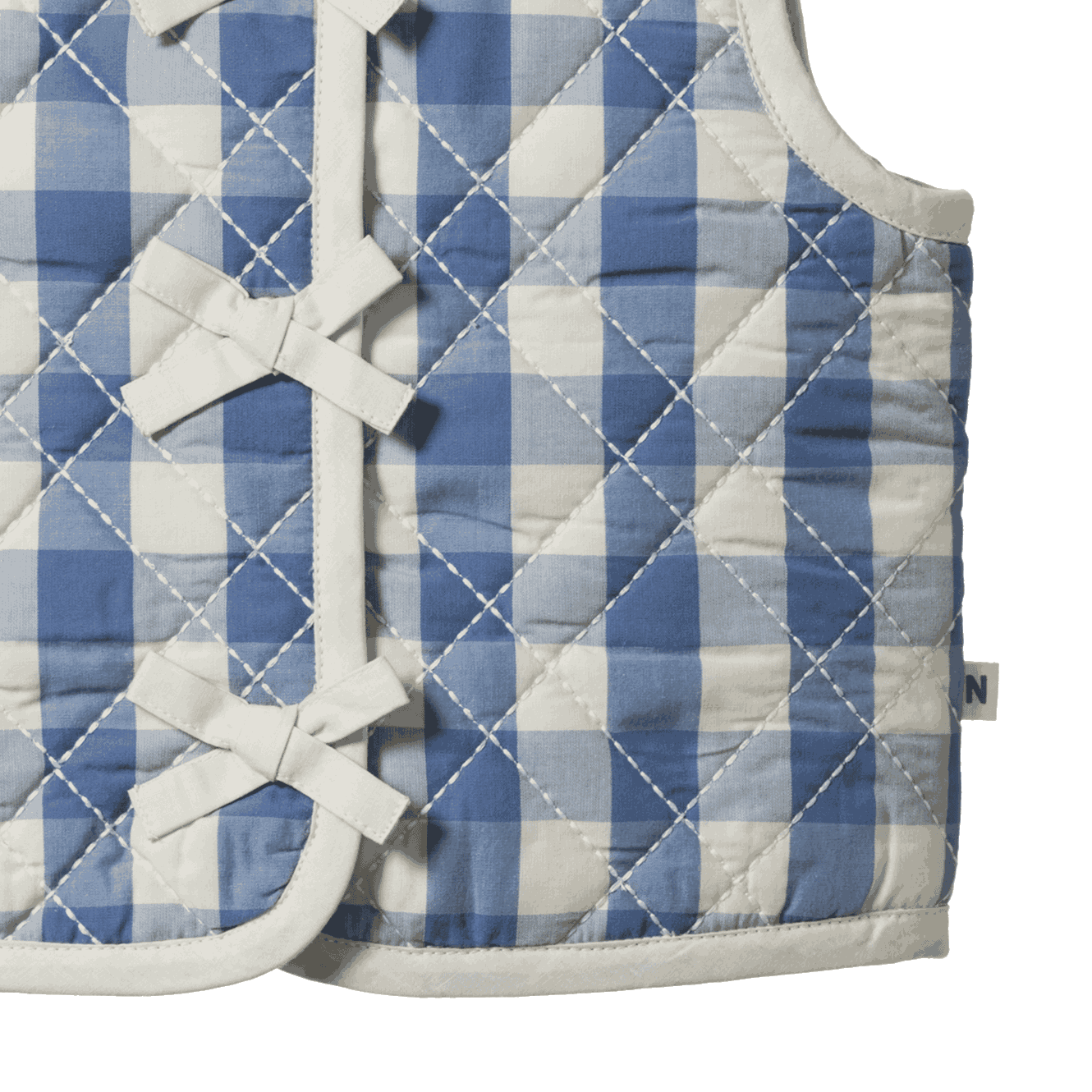 MARLO QUILTED VEST | Bluebelle Check-Extra Img - 4