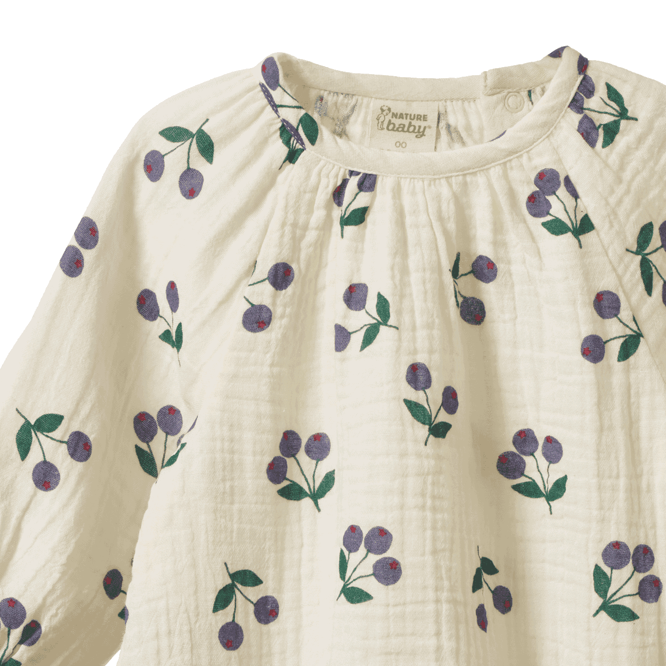 MEADOW BODYSUIT MUSLIN | Winter Berry Natural Print-Extra Img - 3