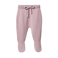 MERINO KNIT FOOTED ROMPERS | Lilac-Web-front