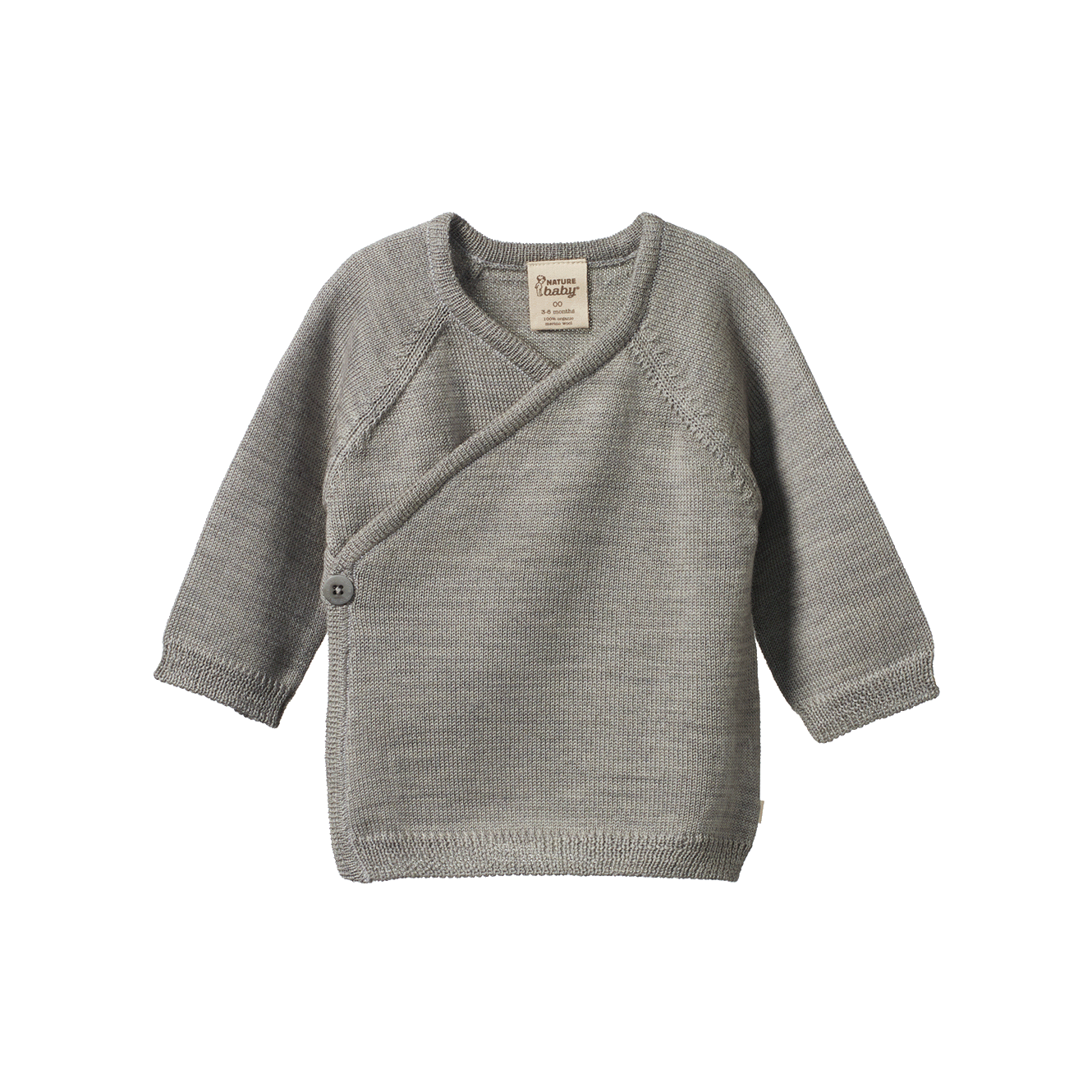 MERINO KNIT KIMONO JACKET | Grey Marl-Web-front