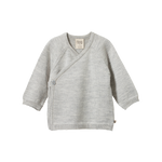 MERINO KNIT KIMONO JACKET | Light Grey Marl-Web-front