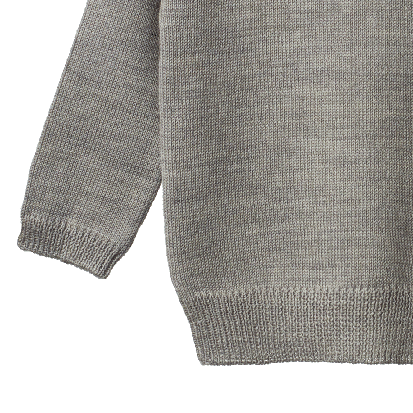 MERINO KNIT PULLOVER | Grey Marl-Extra Img - 1