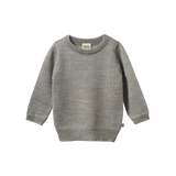 MERINO KNIT PULLOVER | Grey Marl-Web-front