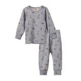 MER ESS 2PC PYJAMAS | Best Friend Print Merino-Web-front