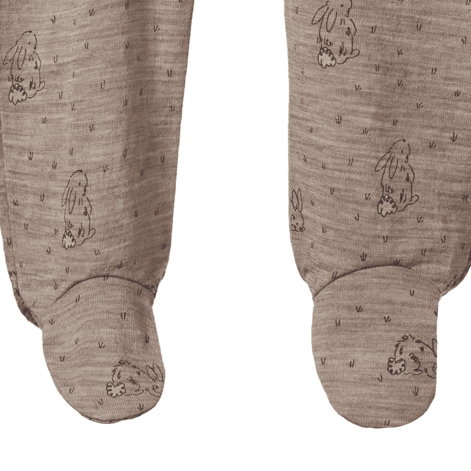 MER ESS FOOTED ROMPERS | Bramble Burrow Print Merino-Extra Img - 3