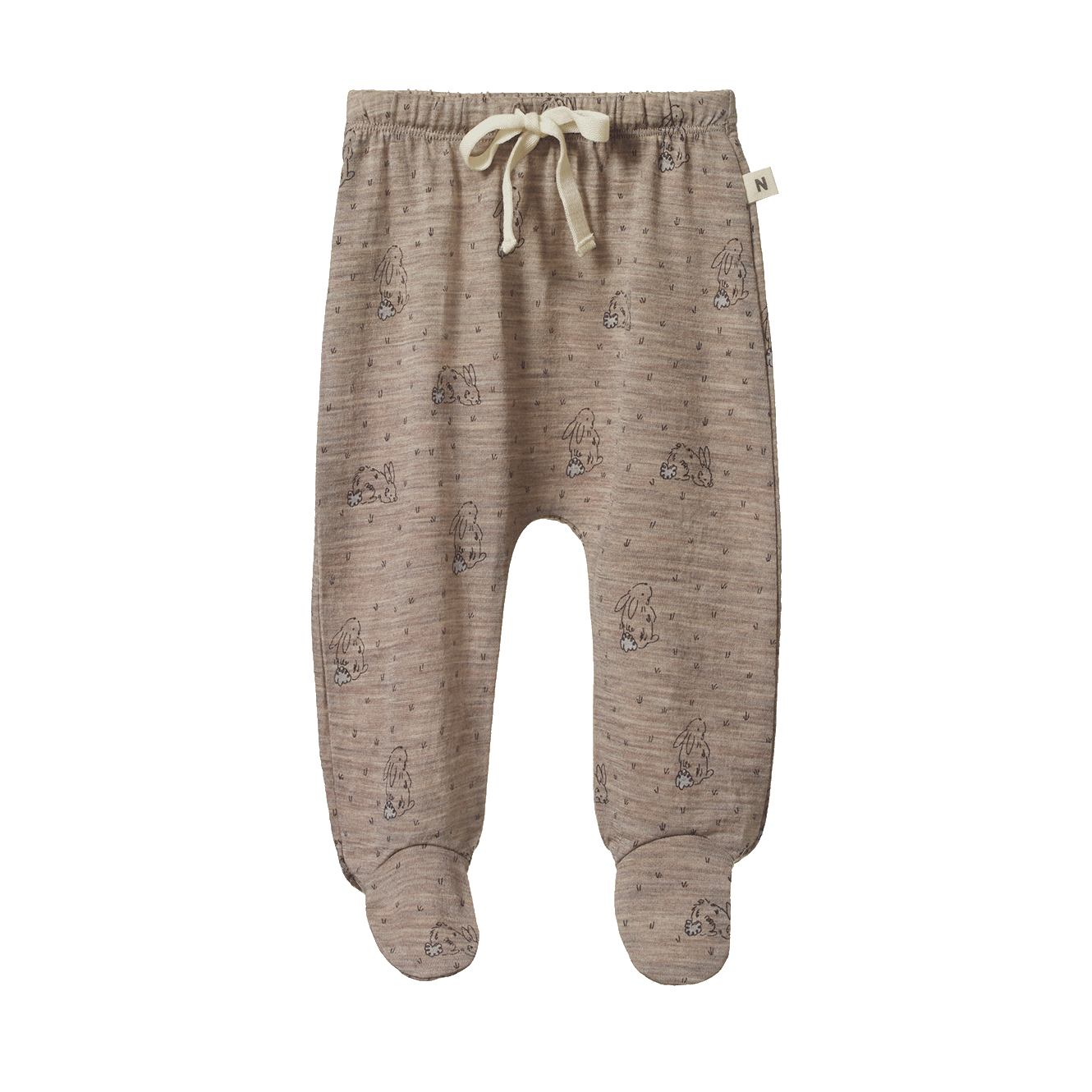 MER ESS FOOTED ROMPERS | Bramble Burrow Print Merino-Web-front
