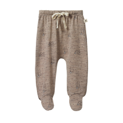 MER ESS FOOTED ROMPERS | Bramble Burrow Print Merino-Web-front