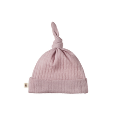 MER ESS KNOTTED BEANIE POINTELLE | Lilac-Web-front