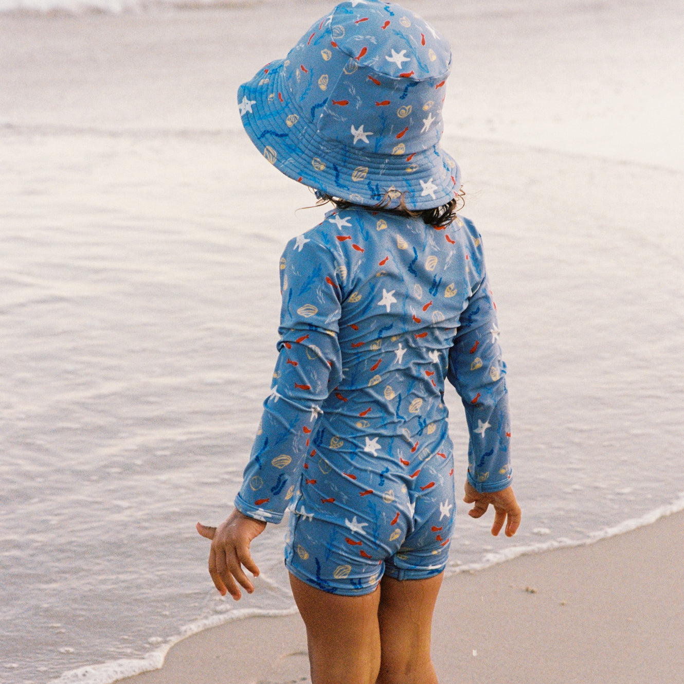 ONE PIECE BATHING TRUNKS | Blue Snorkel Print-Extra Img - 1