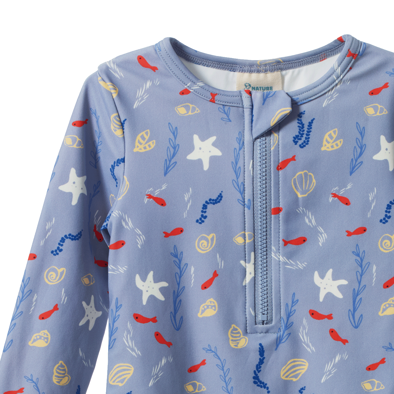 ONE PIECE BATHING TRUNKS | Blue Snorkel Print-Extra Img - 4