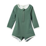 ONE PIECE BATHING TRUNKS | Olive-Web-front