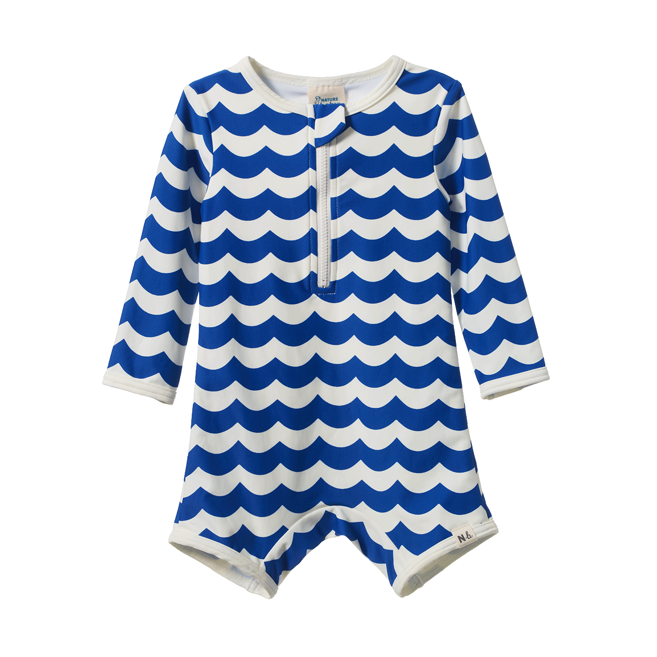 ONE PIECE BATHING TRUNKS | Waves Blue Print-Web-front