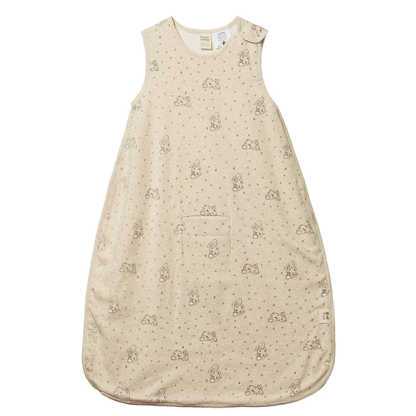 ORGANIC COTTON & MERINO SLEEPING BAG | Bramble Burrow Sleep Print-Web-front