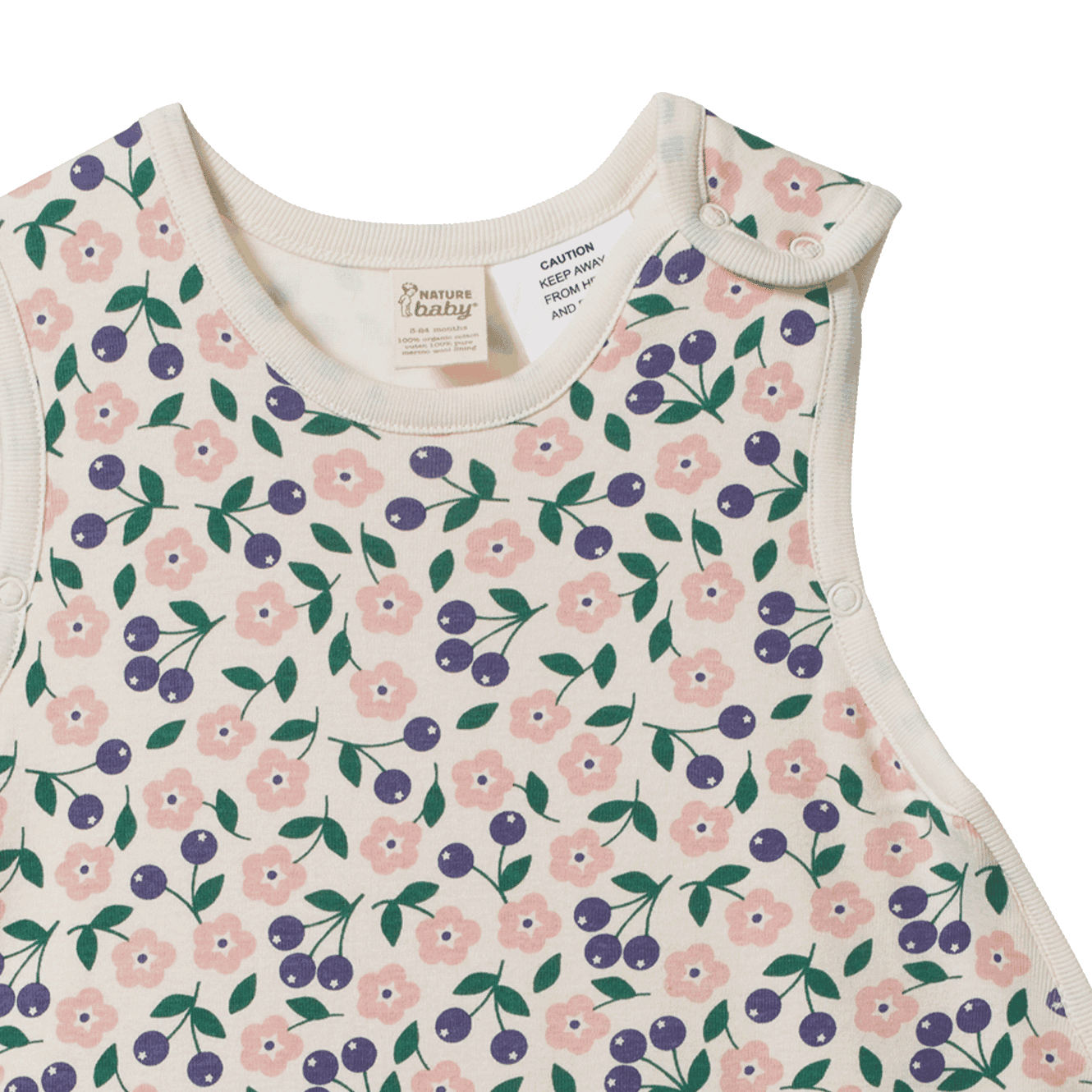 ORGANIC COTTON & MERINO SLEEPING BAG | Grande Briarwood Print-Extra Img - 2