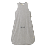ORGANIC COTTON SLEEPING BAG | Grey Marl Stripe-Web-front