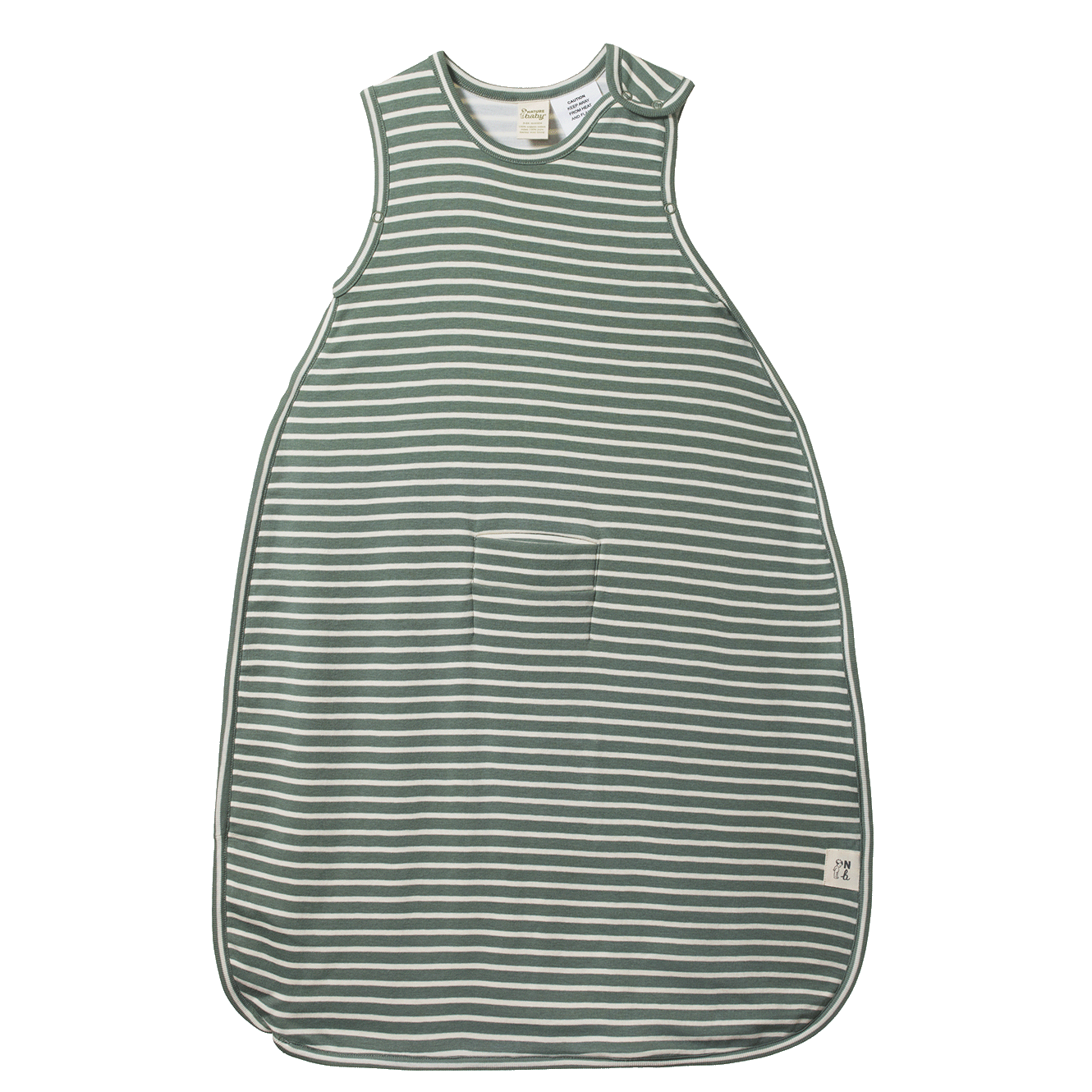 ORGANIC COTTON SLEEPING BAG | Nettle Twin Stripe-Web-front