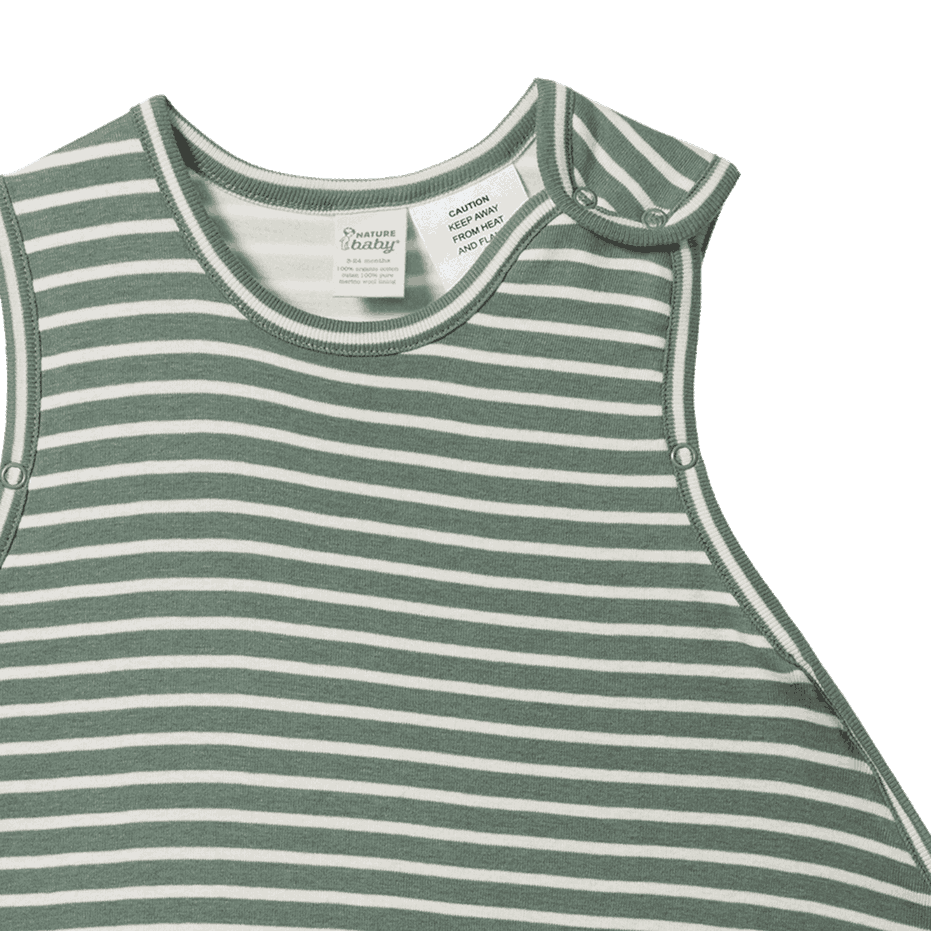 ORGANIC COTTON SLEEPING BAG | Nettle Twin Stripe-Web-hover