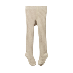 ORGANIC COTTON TIGHTS | Oatmeal Marl-Web-front